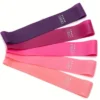 5pcs/set Portable Purple Haired Gradient Fitness Resistance Bands