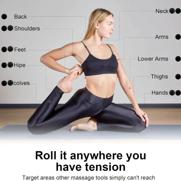 2pcs Durable Rubber Fascia Balls with Spikes