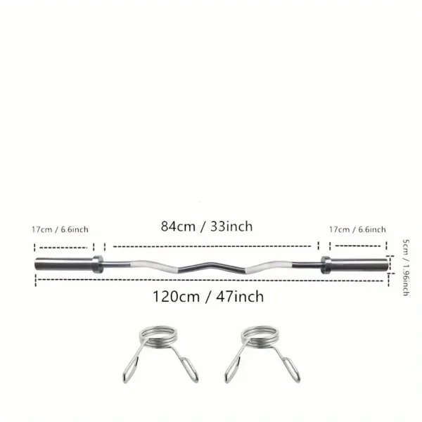 99da10c6-3d20-4af8-bbb1-dce540fac76e Stainless Steel Adjustable Weight Plate Barbell