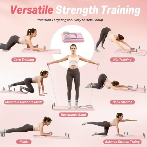 Portable Foldable ABS Pilates Slide Board