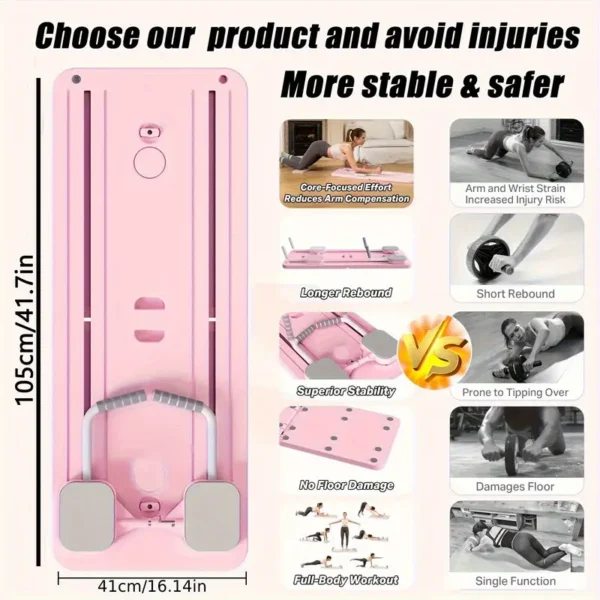 Portable Foldable ABS Pilates Slide Board