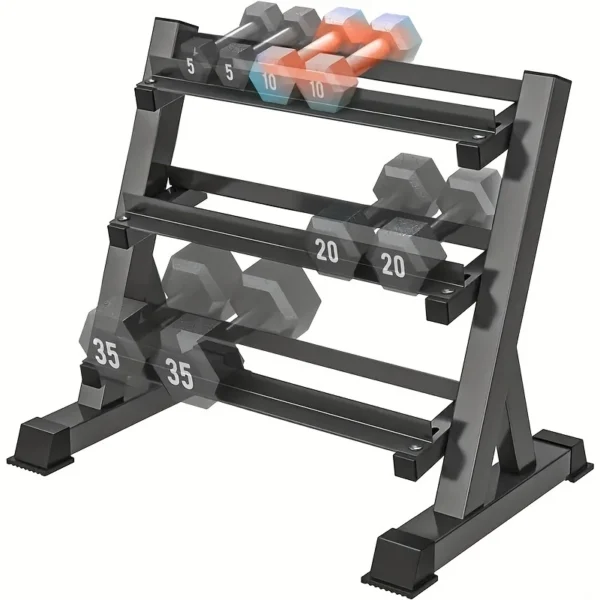 3 Tier Heavy Duty Adjustable Dumbbell Rack